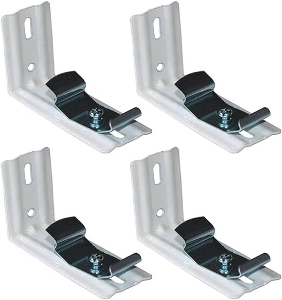 4pcs Vertical Blind Bracket, Metal Blind Holder L-shaped Window Door Mounting Blind Bracket Clips for Home Office Hotel, 1-1/2"(38mm) van Jetec
