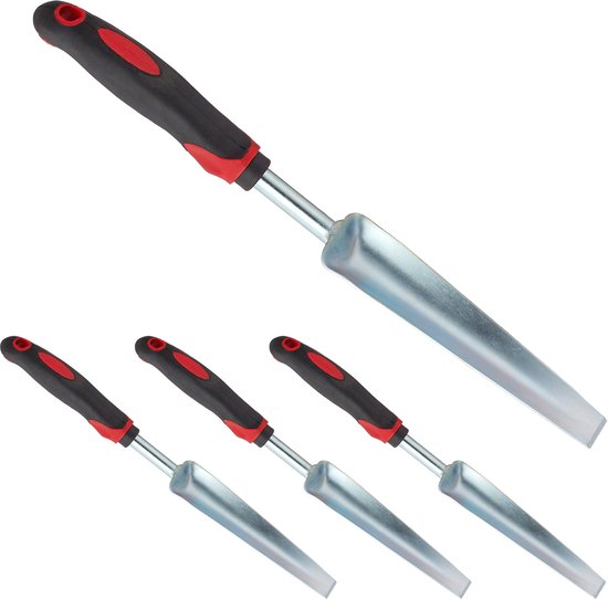4x onkruidsteker - ergonomisch - staal - 37,5 cm lang van Bloozy.
