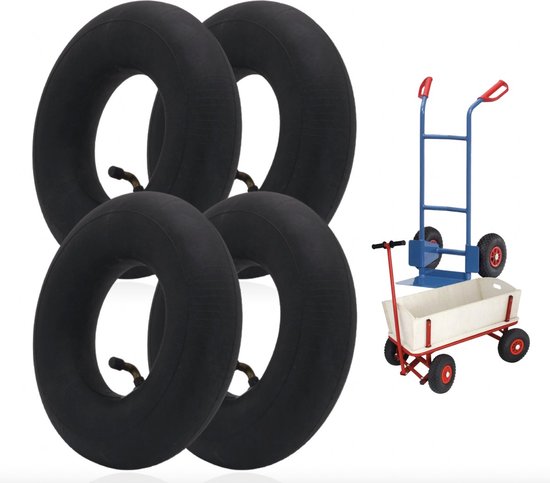 4x PD® - Binnenband 3.00-4 - Hoge Kwaliteit - 260 x 85 cm- Haaks ventiel - Binnenbanden Bolderkar - Binnenband Steekwagen - Binnenband Skelter van PD®