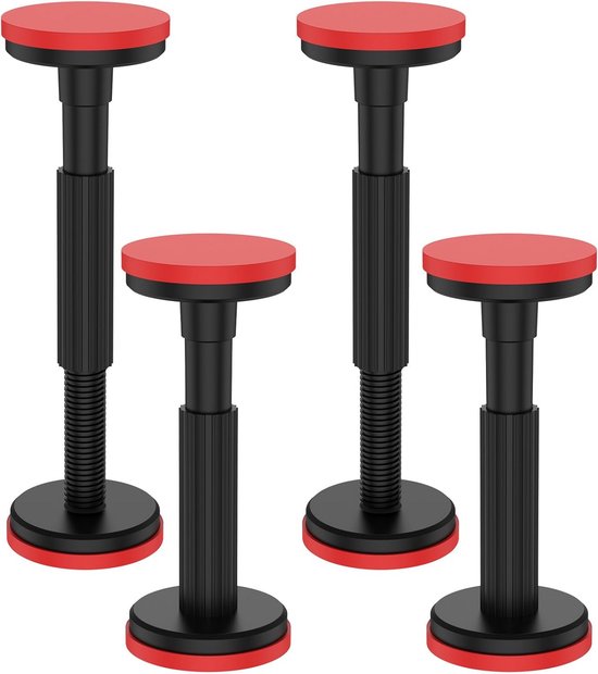 4x Telescopische Steunstangen Verstelbaar 18-45 cm - 200 kg Draagvermogen van Merkloos	