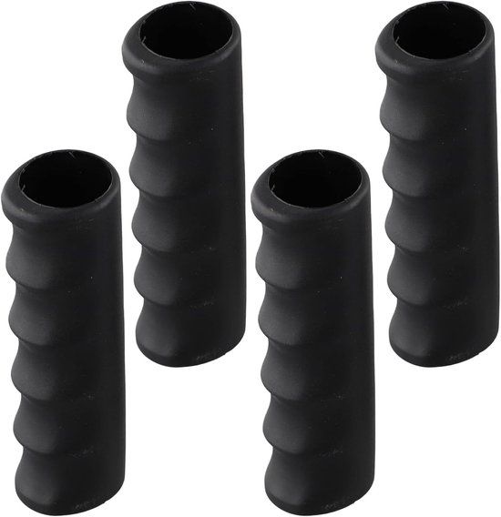 4x Vervangende Handvatten voor Kruiwagen en Steekwagen - Zwart Antislip Rubber