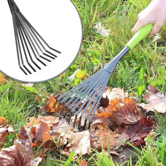 5-delige tuingereedschapset - tuinset met dubbele schoffel, kleine cultivator, voegenschraper, handhark, bloemenschepje - tuingereedschap voor planten en tuinieren van Merkloos	