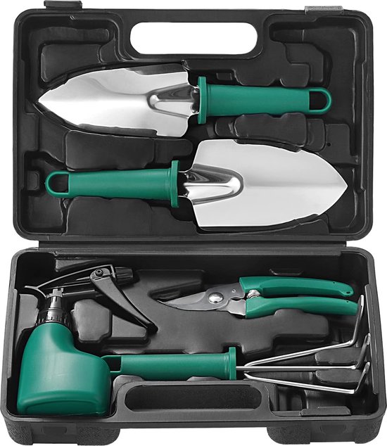 5-Delige Tuingereedschapsset: Lichtgewicht & Roestvrij - Perfecte Cadeau Met Schop En Watersproeier! van Merkloos	