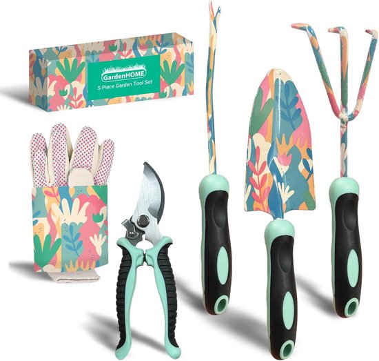 5 Delige Tuiniergereedschapset met Ergonomisch Antislip Handvat
