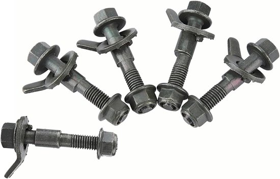 [5 pcs] 12mm cam bolt, camber camber bolt, camber adjustment bolt, adjustable, eccentric, four-wheel alignment, auto steel van Merkloos	