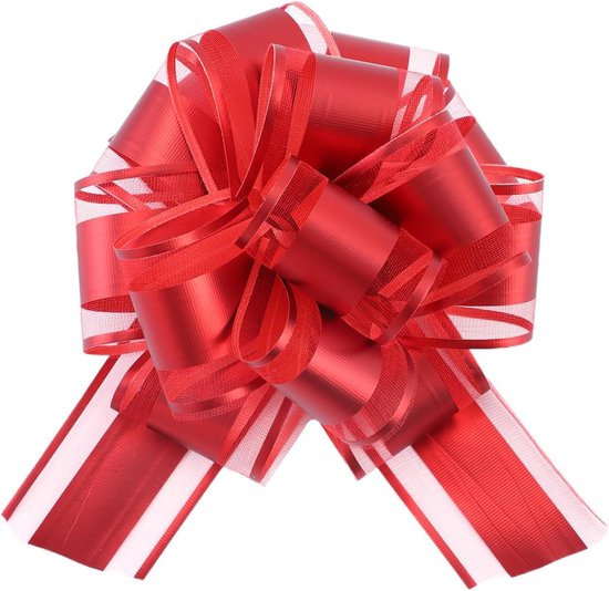 5 Pieces Gift Bow - Large Giant Bow for Car Decoration - Wedding - New Houses - Party Gift Bow Bags - Rood van Merkloos	