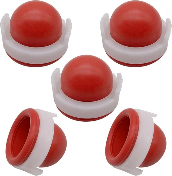 5 Primer Bollen 694394 voor Briggs & Stratton Grasmaaiers - Vervanging voor Carburateur Modellen 4178 494408 5084 - Geschikt voor Sprint Classic Quattro Motoren - Duurzaam Rubbermateriaal