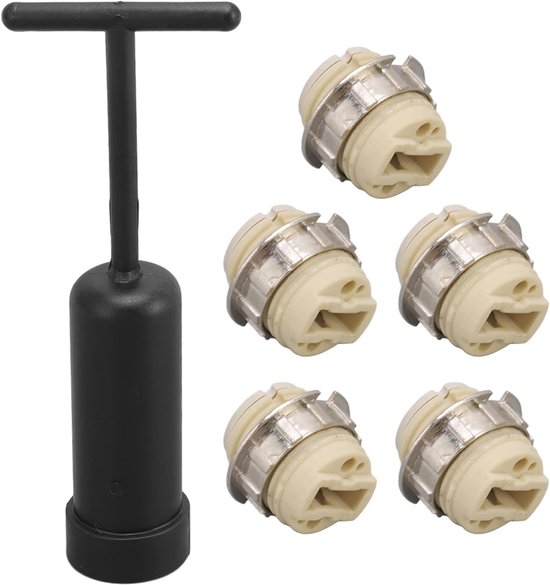 5 Stks G9 Keramische Lamphouder - Socket Ring Verwijdering Tool - Temperatuurbestendigheid Zinklegering Ring - Gloeilamp Basis Socket voor Halogeenlampen - Accessoires voor Verlichting van Merkloos	