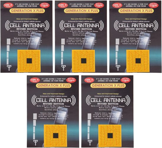 5 Stks Mobiele Telefoon Signaalversterker Sticker - Signaal Antenne Booster - Telefoon Signaalverbetering voor Buiten Kamperen - Liften - Tunnels - Bergen van Merkloos	