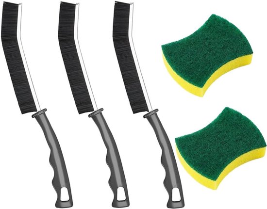 5 STKS Reinigingsborstel, Keuken Schoonmaak Sponzen, Harde Varkenshaar Spleet Reinigingsborstel Badkamer spleet Borstel Groef Spleet Schoonmaken Tool voor Smalle Hoeken in Thuis Keuken Badkamer en
