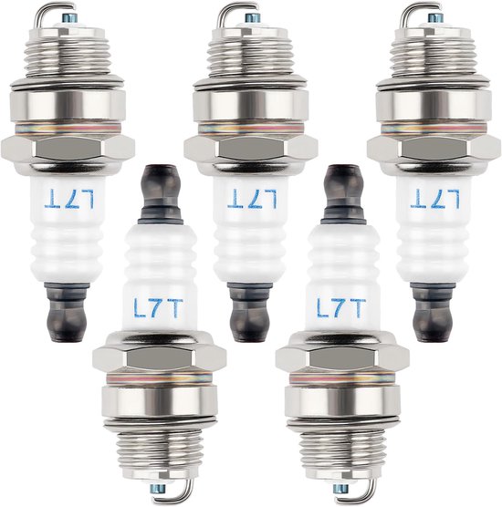 5 Stuks Bougie L7T, Grasmaaier Bougie, BM6A / L7T Bougie Vervanging, 2-takt Bougie, voor Grasmaaier Kettingzaag Grasmaaier Heggenschaar Vervanging Accessoires