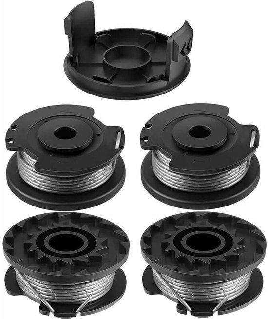 5 stuks F016800569 vervangende lijnspoelen voor Bosch EasyGrassCut bosmaaier, F016800385 vervangende spoel voor trimmer compatibel met ART 23SL en ART 26SL (4 stuks + 1 stuk) van Merkloos	