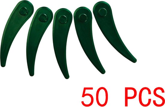 50-pack grasmaaieraccessoires - vervangende plastic messen - voor Bosch ART 23-18 Li ART 26-18 Li grasmaaiers - groen van Pokmang