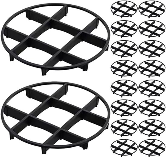 50-pack plantlift-onderleggers voor bloempotten en bonsai, met drainage- en ventilatiefuncties, ter bescherming van planten tegen waterophoping en oppervlakteschade van Merkloos	