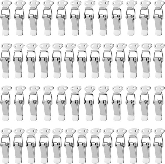 50 STKS Veerbelaste Toggle Klink Hasp - Vangklem Clips - Toggle Catch Latch - Toggle Catch Lock voor Toolbox - Case Box - Borst - Lade - Kast - Klemmen - Bevestigingsmaterialen van Merkloos	