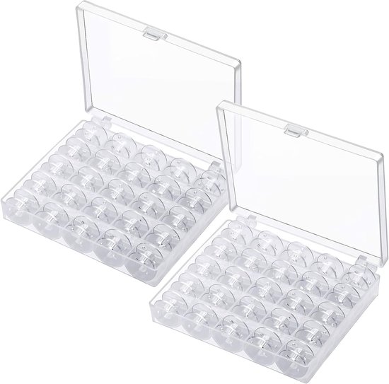 50 stuks blikjes naaimachine - opslag spoel naaimachine spoel met opbergdoos voor Brother - Singer - Kenmore - Janome de meeste naaimachines van Merkloos	