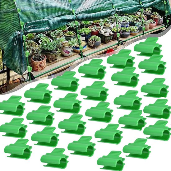 50 stuks- Kasclips – Vaste clips – Folieclips – Kasaccessoires – Kasbevestigingen – Plantenkasclips – Kasfilmclips – Geschikt voor tuinen en kassen