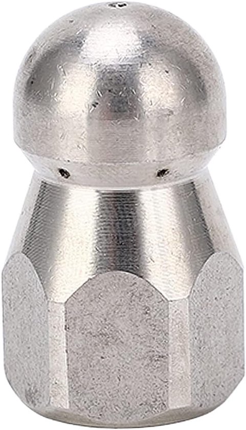 5000PSI Hogedrukreiniger Nozzle Pijpreinigingsmondstuk Roestvrijstalen Jetter Nozzle voor Riool Gootsteen Wc (Kogelkop Voor 1 Achter 6 Gaten G1/4in)