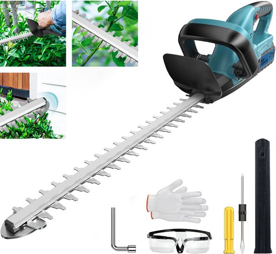 500W Accu Heggenschaar met Borstelloze Motor - 530 mm Snijlengte - compatibel met Makita 18V accu - 20 mm Snijdikte - voor heggen en struiken - zonder accu van Merkloos	