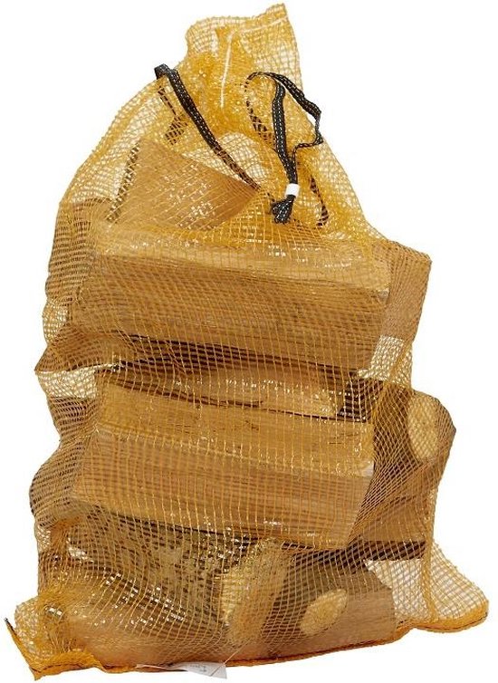 50x | Sterke netzak met koord 50x72 cm | 40 liter | Voor hout van Naturelle