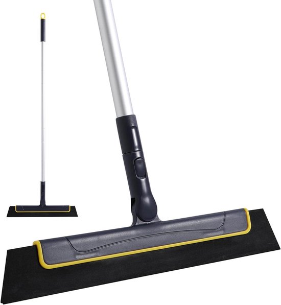 51 inch Vloerwisser - Perfect voor Douche, Badkamer, Keuken, Thuis - Tegel, Huisdier Haar, Bont, Vloer, Marmer, Glas, Venster - Water, Schuim Reiniging - Lange Verstelbare Verwijderbare Handvat van Merkloos	