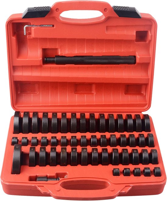 52-in-1 Custom Bushing Driver Set - Transmissie Wiel As Lager Race - Seal Installer en Remover - Persgereedschap Kit voor Auto Reparatie van Merkloos	