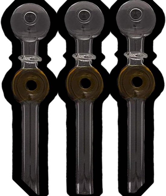 5.5 Inch Glazen Olie Brander Clear Dikke Glas Olie Pijp (3 Pcs)