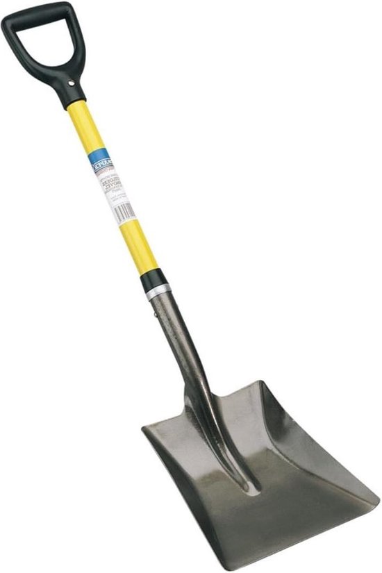 57567 BSFG Vierkante Mond Bouwers Schop met Glasvezel Schacht Geel - Sterke Draper Schop van $