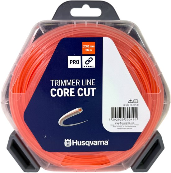 597669231 Trimmerfaden 3mm/56 m Orange / Translucent