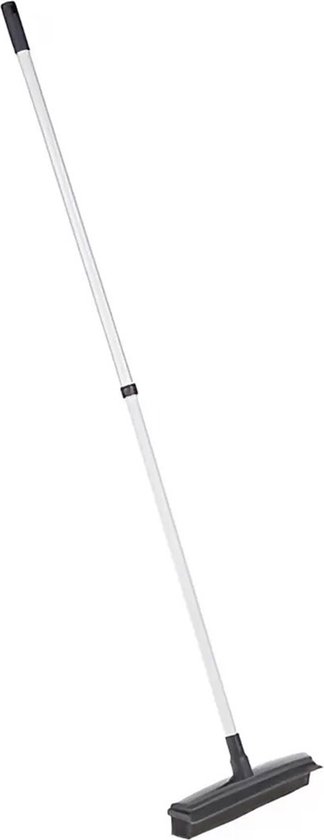 5Five Bezem - rubber - 2 in 1 - met trekker - telescopisch - 31 cm - gladde vloeren van Merkloos	