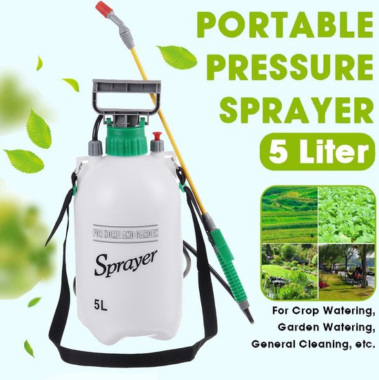 5L - Tuin Drukspuit - Plant Bloem Watering - Spray Gereedschap - Tuin Sproeier - met Schouderriem