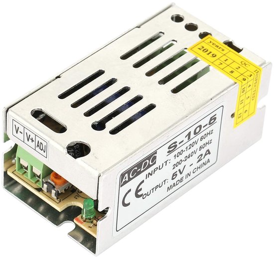 5V 2A Switching Power Supply, AC 110/220V DC Driver LED Power Supply Power Supply of the Transformer Power Supply of the Voltage Converter Switching Power Supply (5V 2A) van Merkloos	