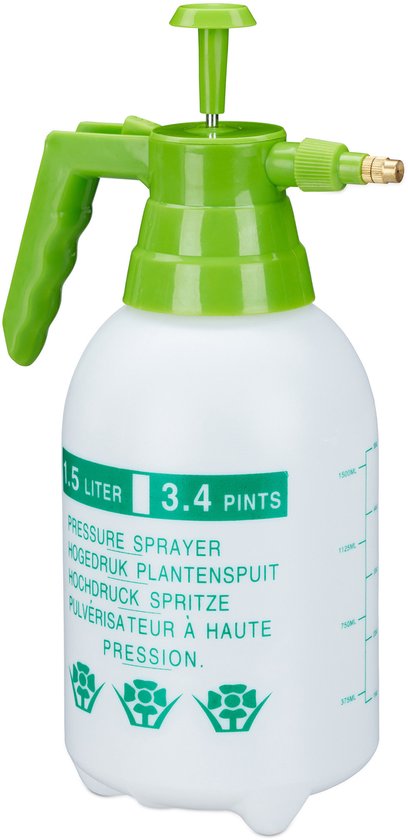 5x drukspuit 1,5 liter - hogedruk plantenspuit - druksproeier - plantensproeier