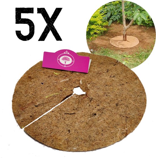 5x kokosschijf 30cm - Plantbescherming - Afdekring - Vorstbescherming
