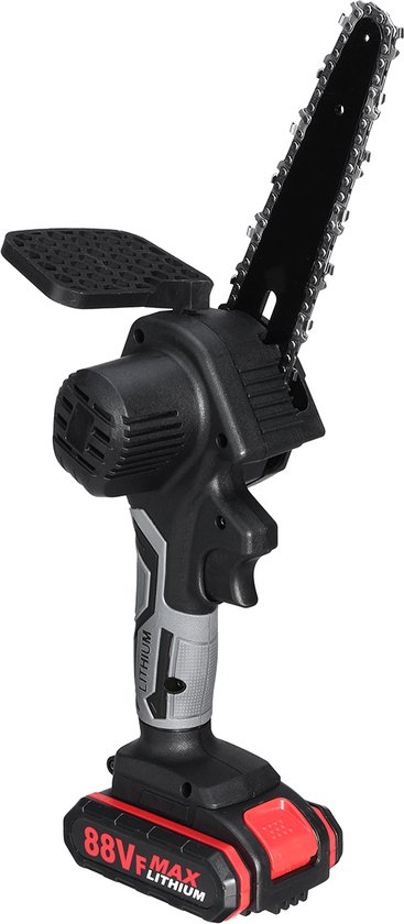 6'' Accu Kettingzaag 88V Mini Eenhandszaag met 2 Batterijen van Merkloos	