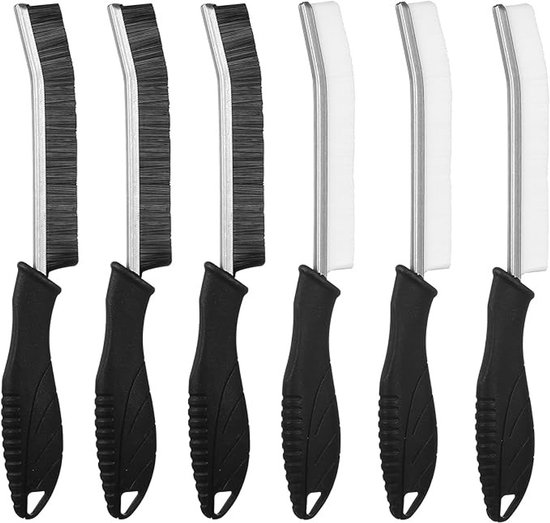 6-delige harde voegenborstel set voor tegels en badkamer van Merkloos	