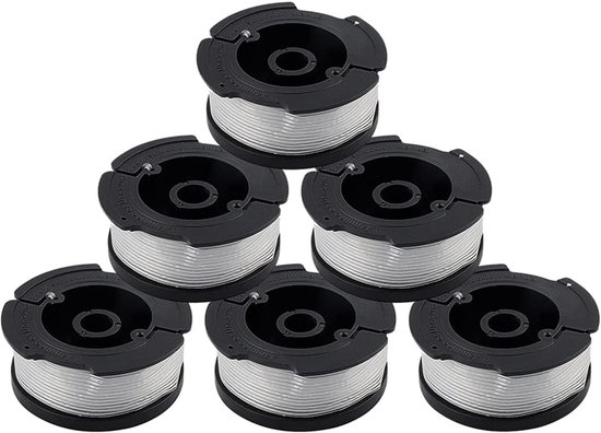 6-delige reserve spoelen set voor Black & Decker Grastrimmer