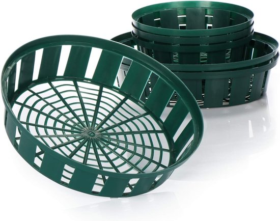 6-delige set plantenmanden voor bloembollen, kweek-plantenschaal voor het planten en bewaren van uienplanten, groene uienmanden (06-delige set plantenschaal - 22 cm 31 cm) van Generic