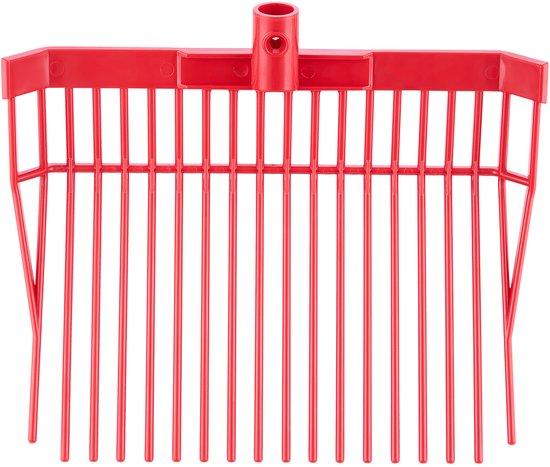 6-Delige Set Zweedse Vorken met 18 Gebogen Tanden, Kunststof Mestvorkkop voor Paarden, Ideaal voor Het Verzamelen van Stalmest, Gras, Hooi en voor Het Schoonmaken Tijdens Veldwerkzaamheden van Kerbl