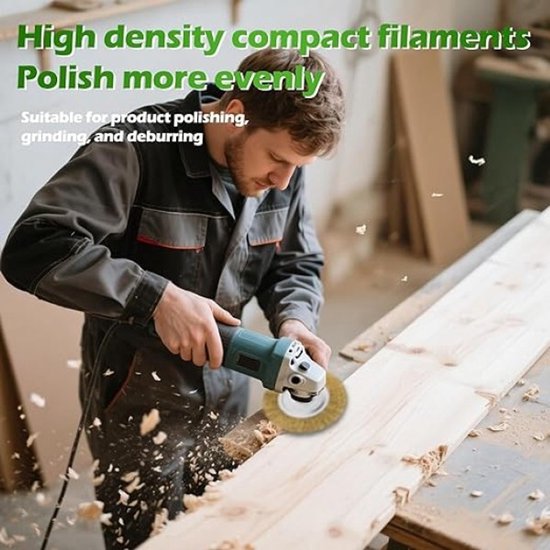 6-delige voegenborstel set, 11,5 cm diameter, koper en staaldraad voor grondige reiniging van Merkloos	