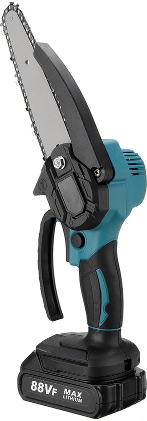 6'' elektrische kettingzaag handbediende accu kettingzaag met oplader en 2 accu's, blauw van DeWalt