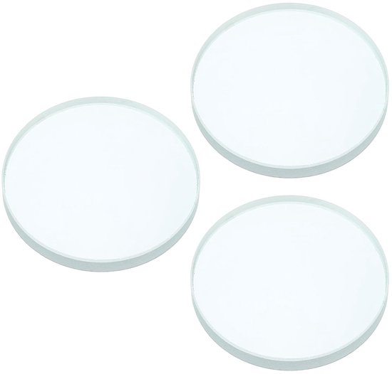 6" Focal Length Double Concave Lens - 3 Pack - 50mm Diameter - 6mm Height - Glass Optical Polished Round Edges Lens voor Natuurkunde Experimenten - Duidelijk van Merkloos	