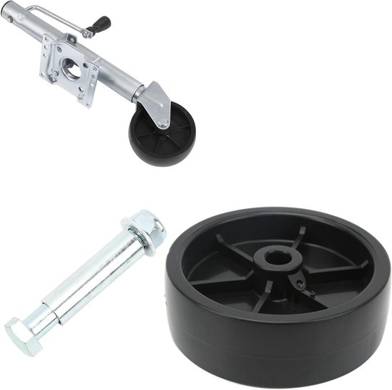 6 Inch Steunwiel voor Aanhanger en Kar - 1200LB Draagkracht - Temperatuurbestendig