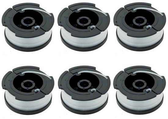 6-pack draadspoelen voor Black & Decker grastrimmers van Merkloos	