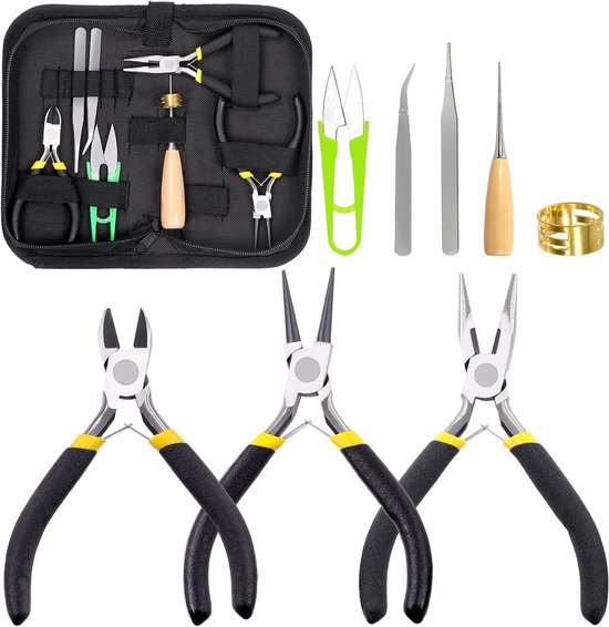 6 pieces gereedschapset voor sieraden - professioneel sieraden gereedschap met naalden - rondneus- en knipgarnituren van Merkloos	