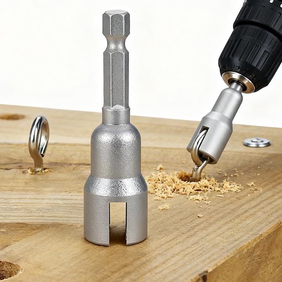 6 steeksleutels, 4 mm sleuf- en vlinderdoppen, 0,7 inch vleugelmoerdoppen voor boormachines van Merkloos	
