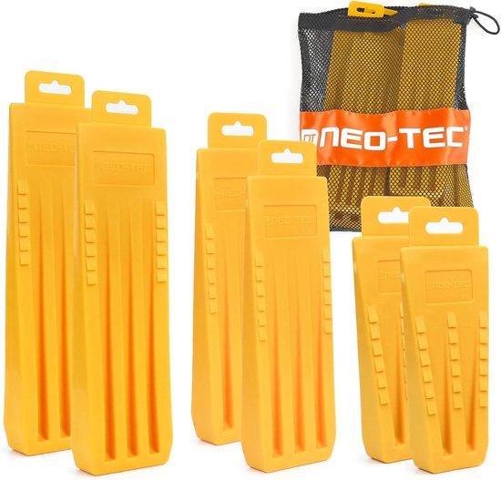 6 Stuks Boomzaag Wiggen met Spikes voor Veilig Takken Zagen en Snoeien - Geel