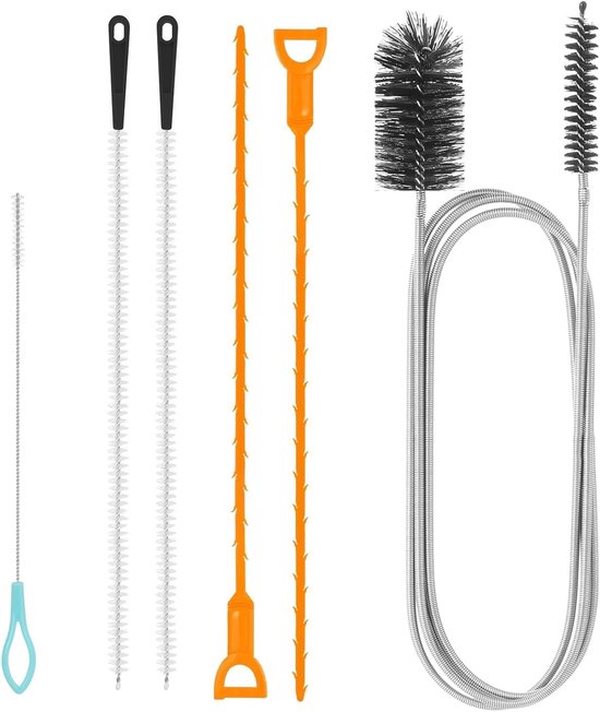 6 stuks buisreinigingsspiraal, afvoerreiniger, spiraalsticks, afvoerspiraal, buisspiraal, afvoer, buisreiniging, spiraal, buisreinigingsborstel, buisreiniger, spiraal voor keuken en douche