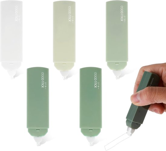6 stuks correctietape kleine witte tape - correctietape roller - stationaire benodigdheden voor studenten kantoormedewerkers thuis school - groen van Merkloos	