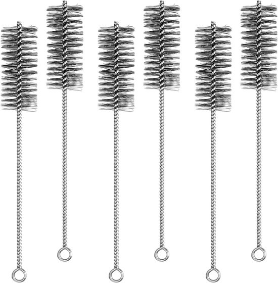6 stuks kachelbuisborstel, 40 mm, voor moeilijke hoeken, schoorsteenborstel, buisborstels, universele kleine schoorsteenreiniger, verwijderaar voor draadborstel, staaldraad, bezem voor het reinigen